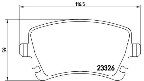 Гальмівні колодки, дискове гальмо (набір) BREMBO P85064