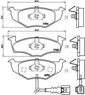 Гальмівні колодки, дискове гальмо (набір) BREMBO P85071