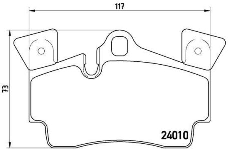 Гальмівні колодки, дискове гальмо (набір) BREMBO P85088