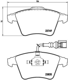 Гальмівні колодки, дискове гальмо (набір) BREMBO P85090