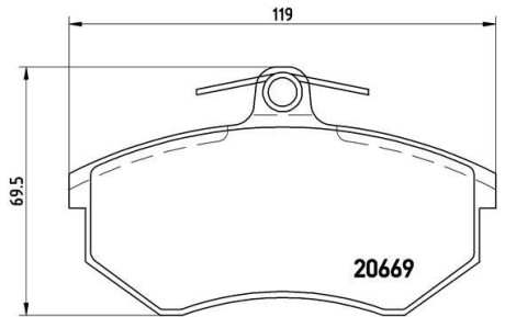 Гальмівні колодки, дискове гальмо (набір) BREMBO P85092