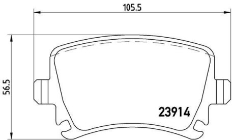 Гальмівні колодки, дискове гальмо (набір) BREMBO P85095