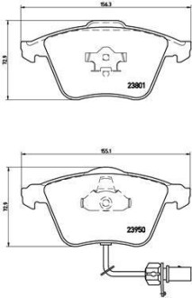 Гальмівні колодки, дискове гальмо (набір) BREMBO P85097