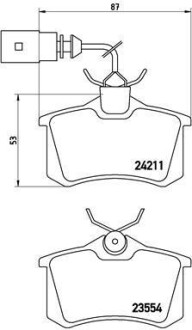 Гальмівні колодки, дискове гальмо (набір) BREMBO P85101