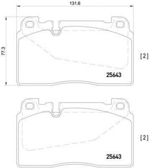 Комплект гальмівних колодок передн BREMBO P85123