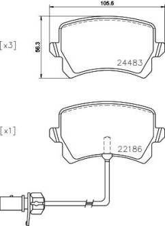 Гальмівні колодки дискові BREMBO P85 142