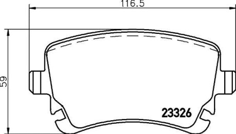 Комплект гальмівних колодок BREMBO P85143