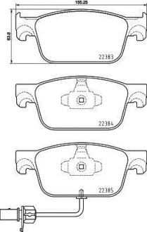 Гальмівні колодки (набір) BREMBO P85153