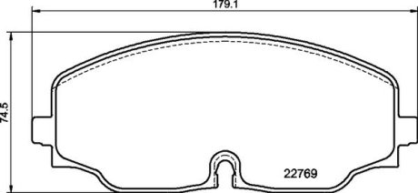 Комплект гальмівних колодок BREMBO P85176