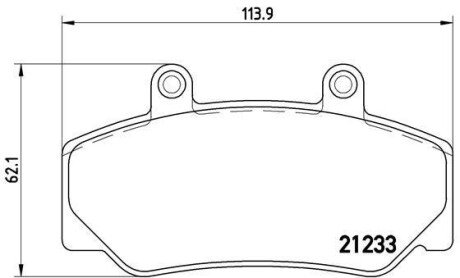 Гальмівні колодки, дискове гальмо (набір) BREMBO P86006