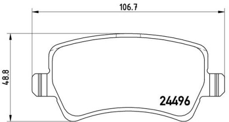 Гальмівні колодки, дискове гальмо (набір) BREMBO P86021