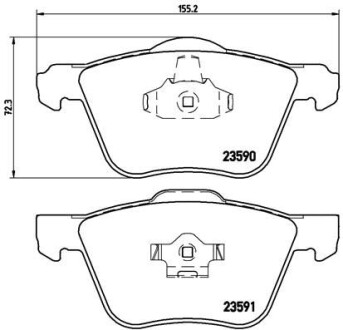 Гальмівні колодки, дискове гальмо (набір) BREMBO P86022