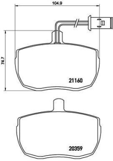 Гальмівні колодки дискові BREMBO PA6 006