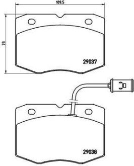 Гальмівні колодки дискові BREMBO PA6 014