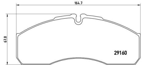 Гальмівні колодки, дискове гальмо (набір) BREMBO PA6022