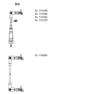 Дроти запалення, набір BREMI 978