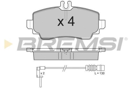 Гальмівні колодки (набір) BREMSI BP2763