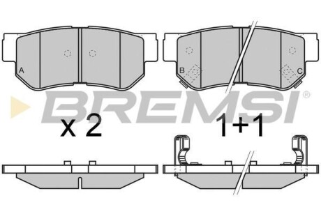 Гальмівні колодки (набір) BREMSI BP2966