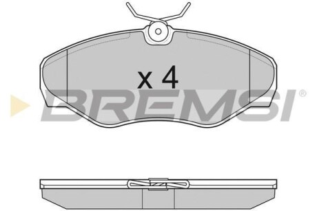 Гальмівні колодки (набір) BREMSI BP3012