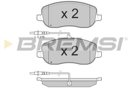 Гальмівні колодки (набір) BREMSI BP3028 (фото 1)