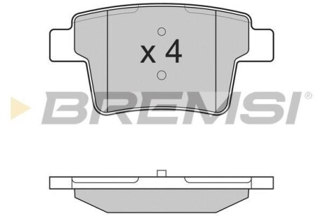 Гальмівні колодки (набір) BREMSI BP3266