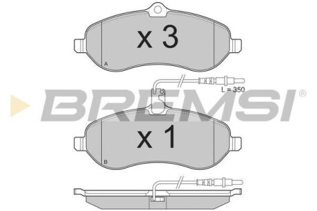 Гальмівні колодки (набір) BREMSI BP3283