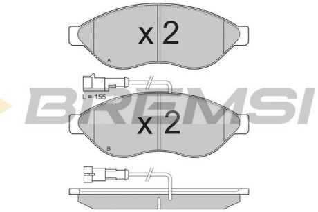 Гальмівні колодки (набір) BREMSI BP3285