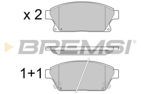 Гальмівні колодки (набір) BREMSI BP3405