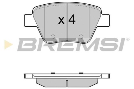 Гальмівні колодки (набір) BREMSI BP3429