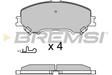 Гальмівні колодки (набір) BREMSI BP3629