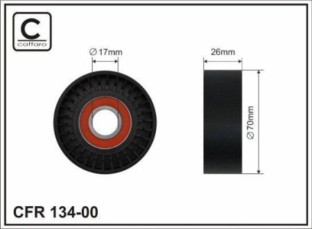 Ролик натяжний, OM642 3.0CDI 06- CAFFARO 13400