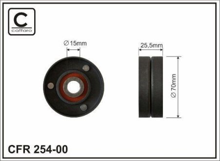 Натяжной ролік BMW E46,39,38, X5 CAFFARO 25400 (фото 1)