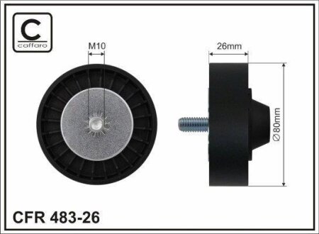 80x10x26 Ролик паска приводного BMW 3 E90 05- CAFFARO 48326