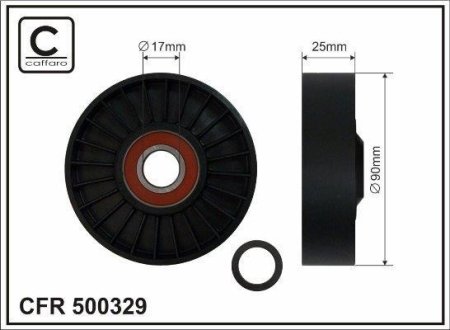 Атягуючий ролик поліклинового ременя CAFFARO 500329
