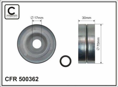 Натягуючий ролик поліклинового ременя CAFFARO 500362