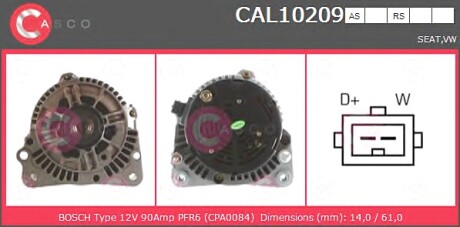 Генератор CASCO CAL10209AS (фото 1)