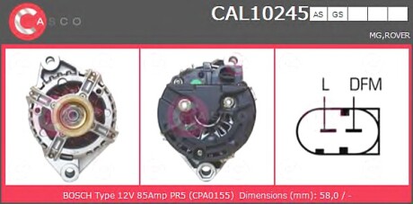 Генератор CASCO CAL10245AS