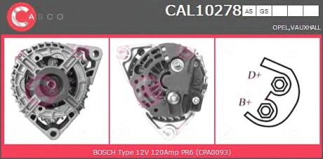 Генератор CASCO CAL10278AS (фото 1)