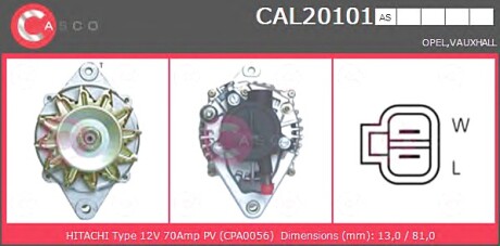 Генератор CASCO CAL20101AS (фото 1)