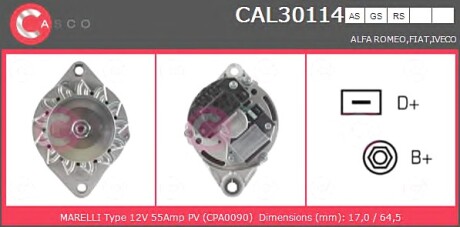 Генератор CASCO CAL30114AS