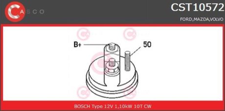 Стартер 12V 1.1KW CASCO CST10572AS