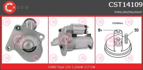 Стартер 12V 1.2KW CASCO CST14109AS