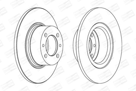 Диск гальмівний ВАЗ 2101 передн. (2 шт.) CHAMPION 561074CH