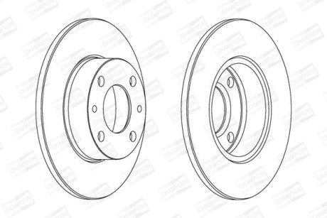 Гальмівний диск передній Fiat Fiorino, Panda, Uno / Seat Ibiza I CHAMPION 561120CH (фото 1)