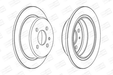 Гальмівний диск задній BMW 3-Series, Z1 CHAMPION 561132CH