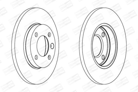 Гальмівний диск передній Audi 80 / Seat Cordoba, Ibiza, Toledo / VW Caddy, Golf, Jetta, Passat CHAMPION 561141CH