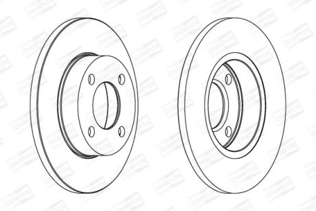 Гальмівний диск передній Audi 100, 80, 90 CHAMPION 561238CH