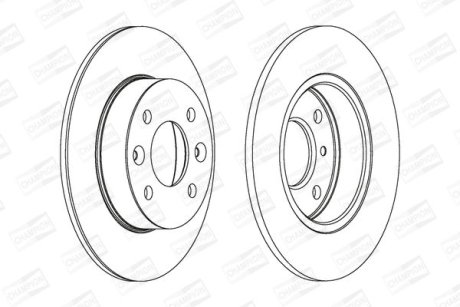 Гальмівний диск передній Renault Clio, Super 5, Twingo, Express CHAMPION 561257CH