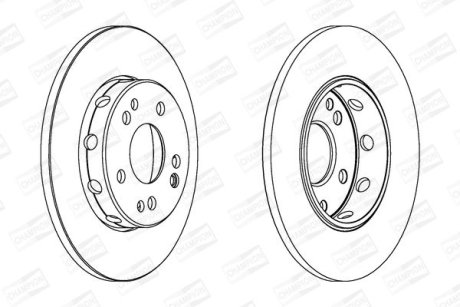 Гальмівний диск передні Mercedes 124, E-Class (W124, S124) CHAMPION 561332CH