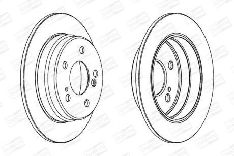 Гальмівний диск задній Mercedes 190, 124, E-Class CHAMPION 561333CH